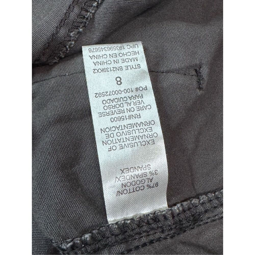 Democracy Ab Solution Pants Womens 6 Black Camo Raw Hem Slimming Stretch size 8 - Picture 7 of 8